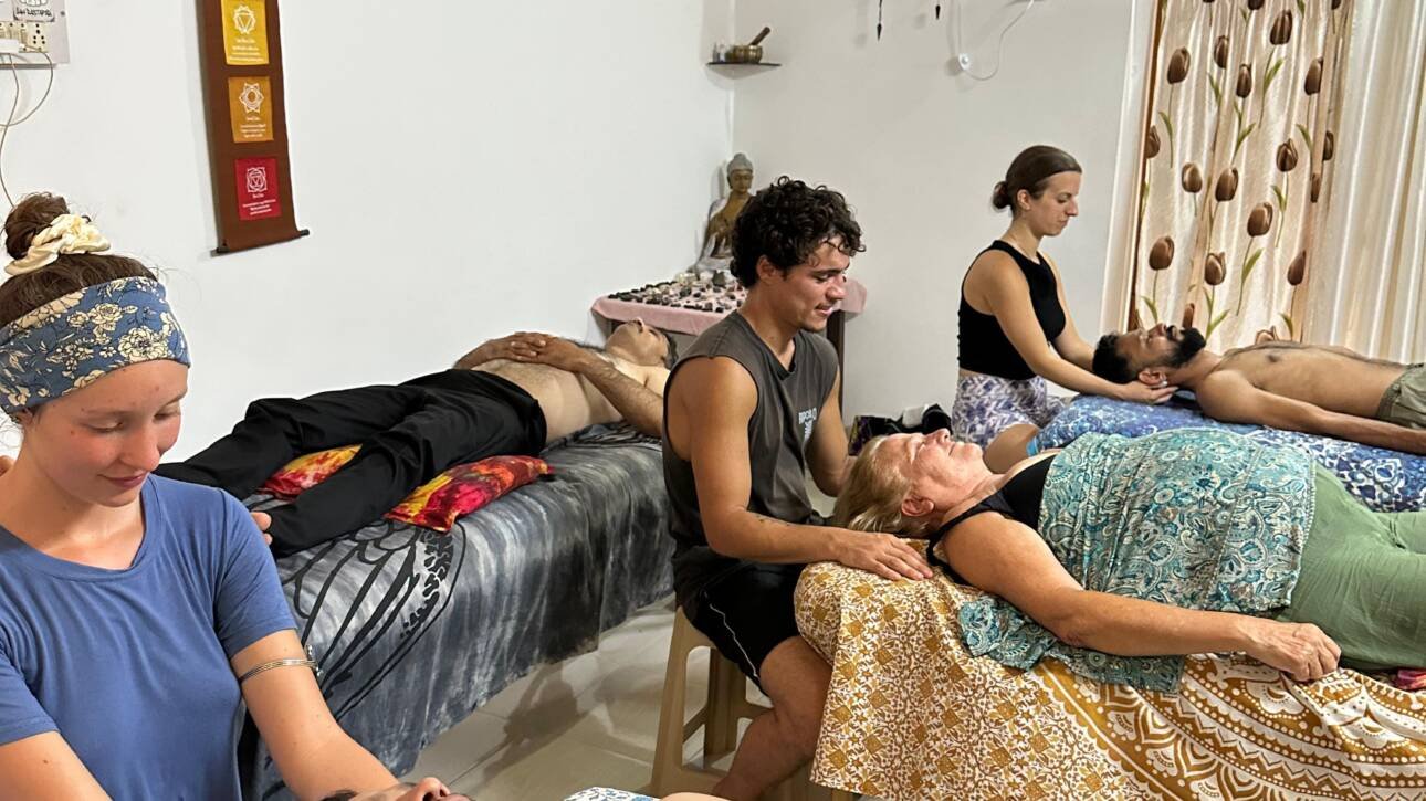 Gentle therapeutic massage focused on comfort and relaxation during supportive care.